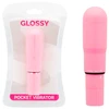 Rožinė Glossy Pocket Vibrator Rožinė - Compact Atsparus vandeniui ABS Model 107mm