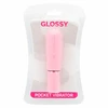 Rožinė Glossy Pocket Vibrator Rožinė - Compact Atsparus vandeniui ABS Model 107mm