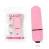 Rožinė Glossy Small Bullet Vibe Rožinė - Compact Atsparus vandeniui Vibrating Device