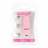 Rožinė Glossy Small Bullet Vibe Rožinė - Compact Atsparus vandeniui Vibrating Device