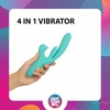 Pink Rožinė Good Vibes Only Lisa Dual-Action Thrusting Stimulator Rožinė Silicone