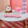 Pink Rožinė Good Vibes Only Simi Dual-Ended Wand Massager Rožinė Silicone IPX7