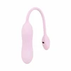 Pink Rožinė Good Vibes Only Siva Rožinė Mini Vibrating Device Ribbed Silicone 10 Modes