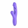Pink Rožinė Good Vibes Only Tess Silicone Rabbit Vibrator with Dual Motors Rožinė