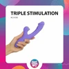 Pink Rožinė Good Vibes Only Tess Silicone Rabbit Vibrator with Dual Motors Rožinė