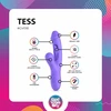 Pink Rožinė Good Vibes Only Tess Silicone Rabbit Vibrator with Dual Motors Rožinė