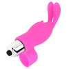 Ohmama Stimulating Rožinė OHMAMA Finger Vibe Rabbit - Silicone, Atsparus vandeniui, 9.8 cm, Rožinė