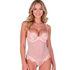 Passion Woman Teddies Rožinė Passion Zovel Bodysuit Light Rožinė L/XL - Sheer Mesh &amp; Lace Elegance