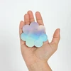 Secretplay 100 Fetish Rožinė Secret Play WOW BOOBS! Holographic Flower Nipple Covers Set, Sidabrinis &amp; Rožinė, 7.5cm