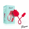 Pink Rožinė Teazers Rose Duo Rechargeable Intimate Device with Dual Motors Rožinė