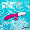 Pink Rožinė Teazers Rožinė Dual-Action Silicone Rabbit Vibrator, 10 Modes, Atsparus vandeniui
