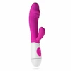 Pink Rožinė Teazers Rožinė Dual-Action Silicone Rabbit Vibrator, 10 Modes, Atsparus vandeniui