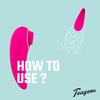 Pink Rožinė Teazers Tapping Intimate Stimulator, 6 Modes, Atsparus vandeniui, USB, 24mm, Rožinė