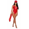Playboy Beach Patrol Set - Bodysuit with Cap and Whistle, Juodas M/L