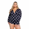 Playboy Slumber Bunny Fleece Onesie Rožinė - Cozy Loungewear Homewear M/L
