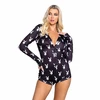 Playboy Slumber Bunny Loungewear Onesie Rožinė Fleece Snap Closure L/XL