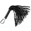 Xr Brands Pleather Pleasure Mini Flogger Juodas PU Leather Compact 34cm
