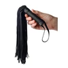 Xr Brands Pleather Pleasure Mini Flogger Juodas PU Leather Compact 34cm