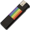 PRIDE Juodas Rechargeable Lighter with LGBT Flag Emblem