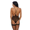 Forplay Provocative Vixen XL Bodysuit with Choker and Garter Straps