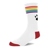 Prowler Pride Socks Baltas - Rainbow Band &amp; Paw Print Logo, Unisex