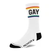 Prowler Pride Socks Baltas Rainbow Stripes LGBT Support Unisex