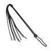Prowler Red Prowler Raudonas Long Handled Leather Whip - Braided, Lightweight, Juodas