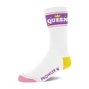 Prowler Raudonas Queen Socks Baltas/Violetinė Comfortable Cotton Unisex
