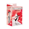 Xr Brands Raudona Rose Metal Intimate Plug Small - Juodas Rose, Lightweight Aluminum