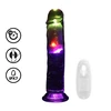 Realrock By Shots RealRock LED Vibrating Model 20 cm Transparent - Multi-Function Intimate Device