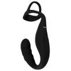 Rebel RC Prostate Plug &amp; Dual Support Ring Set, Silicone, Juodas