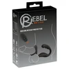Rebel RC Prostate Plug &amp; Dual Support Ring Set, Silicone, Juodas