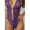 Ayisigi Renee Elegant Lace Bodysuit Violetinė - Openwork, Adjustable Straps L/XL