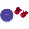 Rianne S Pasties Birds Raudona - Elegant Leather &amp; Feather Priedas