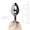 Rimba Aliuminio Plug with Faux Fox Tail - Sidabrinis &amp; Pilkas, Medium
