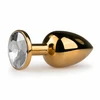 Rimba Aliuminio Plug with Large Crystal - Tapered Design, Sidabrinis