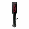 Rimba Juodas Leather Paddle XOXO - Sturdy Model with Decorative Cutout