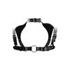 Ouch By Shots Rimba Leather Harness with Adjustable Collar - Universal Fit, Juodas