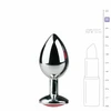 Rimba Metal Intimate Plug Sidabrinis-Rožinė Medium - Aluminum, Crystal Accent