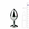 Rimba Metal Plug Sidabrinis M with Clear Crystal Accent, Aliuminio, Medium