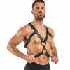 Rocco Bondage Adjustable Faux Leather Harness Juodas - Unisex Fit