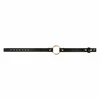 Rosy Gold Adjustable Choker Juodas - Elegant Metal Ring Detail