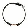 Rosy Gold Adjustable Choker Juodas - Elegant Metal Ring Detail
