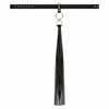 Rosy Gold Collar &amp; Flogger Set Juodas - Elegant Adjustable Priedas