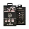 Rosy Gold Metal Plug Set 3 Sizes - Rose Gold, Juodas Crystal Base