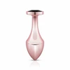 Rosy Gold Nouveau Geometric Anal Plug with Juodas Crystal Accent