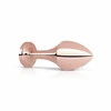 Rosy Gold Nouveau Geometric Anal Plug with Juodas Crystal Accent