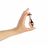 Rosy Gold Nouveau Geometric Anal Plug with Juodas Crystal Accent