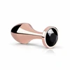Rosy Gold Nouveau Geometric Anal Plug with Juodas Crystal Accent