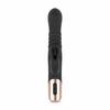 Rosy Gold Rabbit Vibrator Thrusting System Juodas 13cm USB Rechargeable